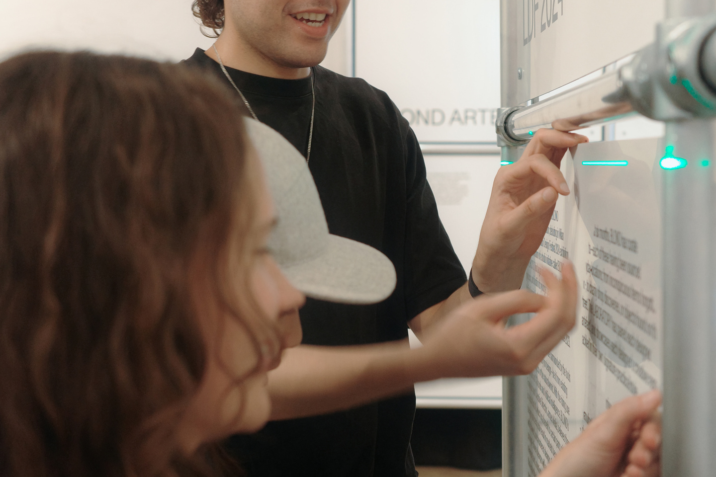 BLOND team members setting up BLOND LABORATORY exhibition during London Design Festival