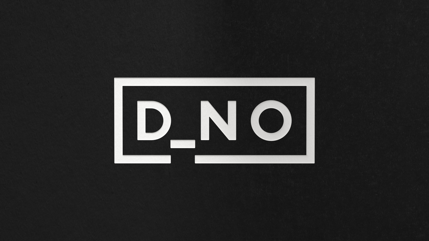 DNO logo displayed in white text inside a rectangular box on dark background