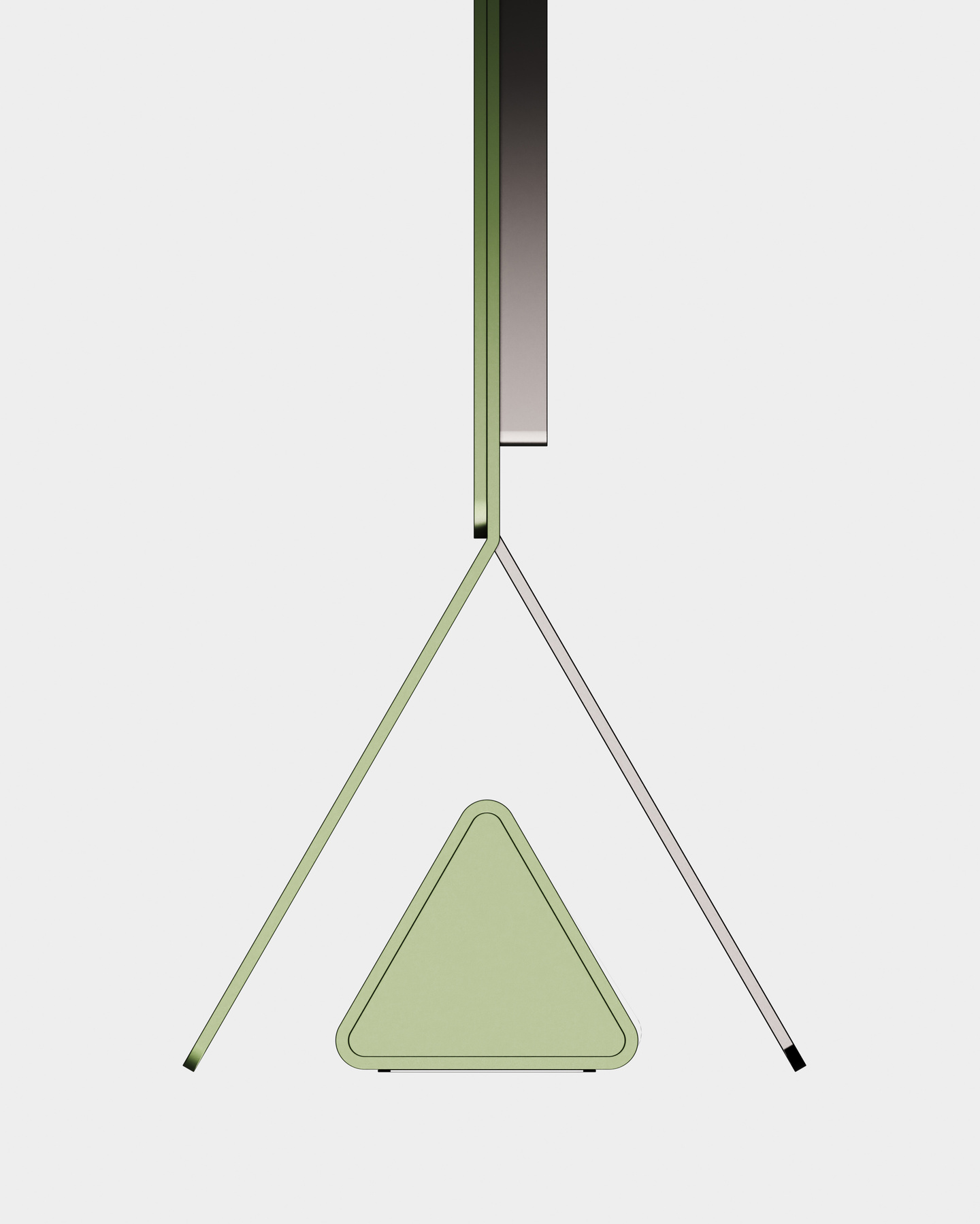 Geometric technical diagram showing television structure dimensions.