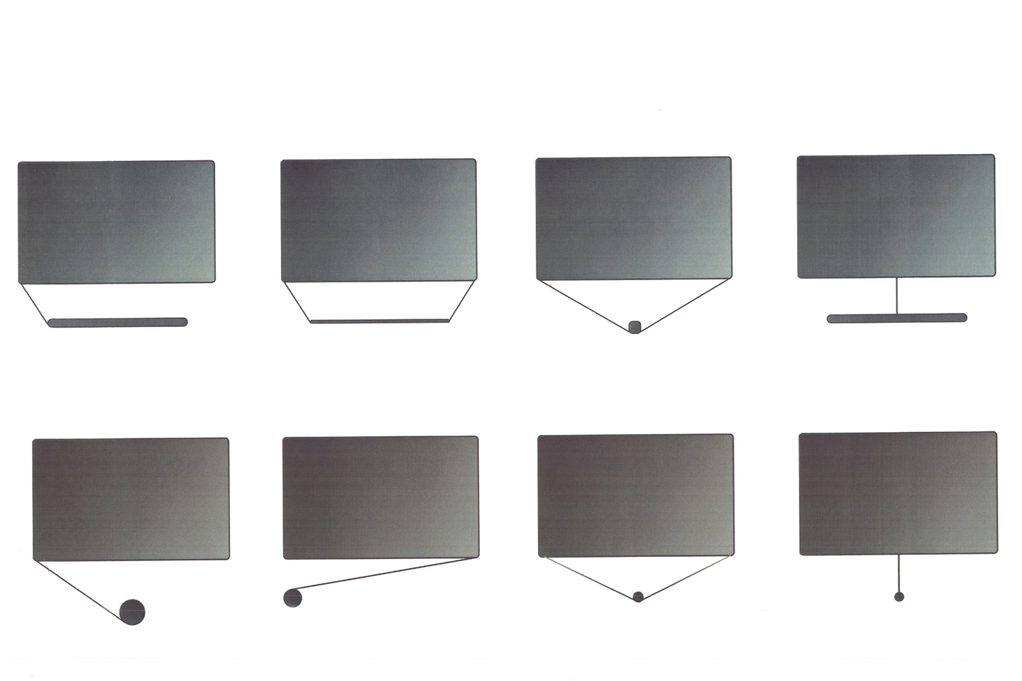 Grid showing multiple concept sketches and design iterations.