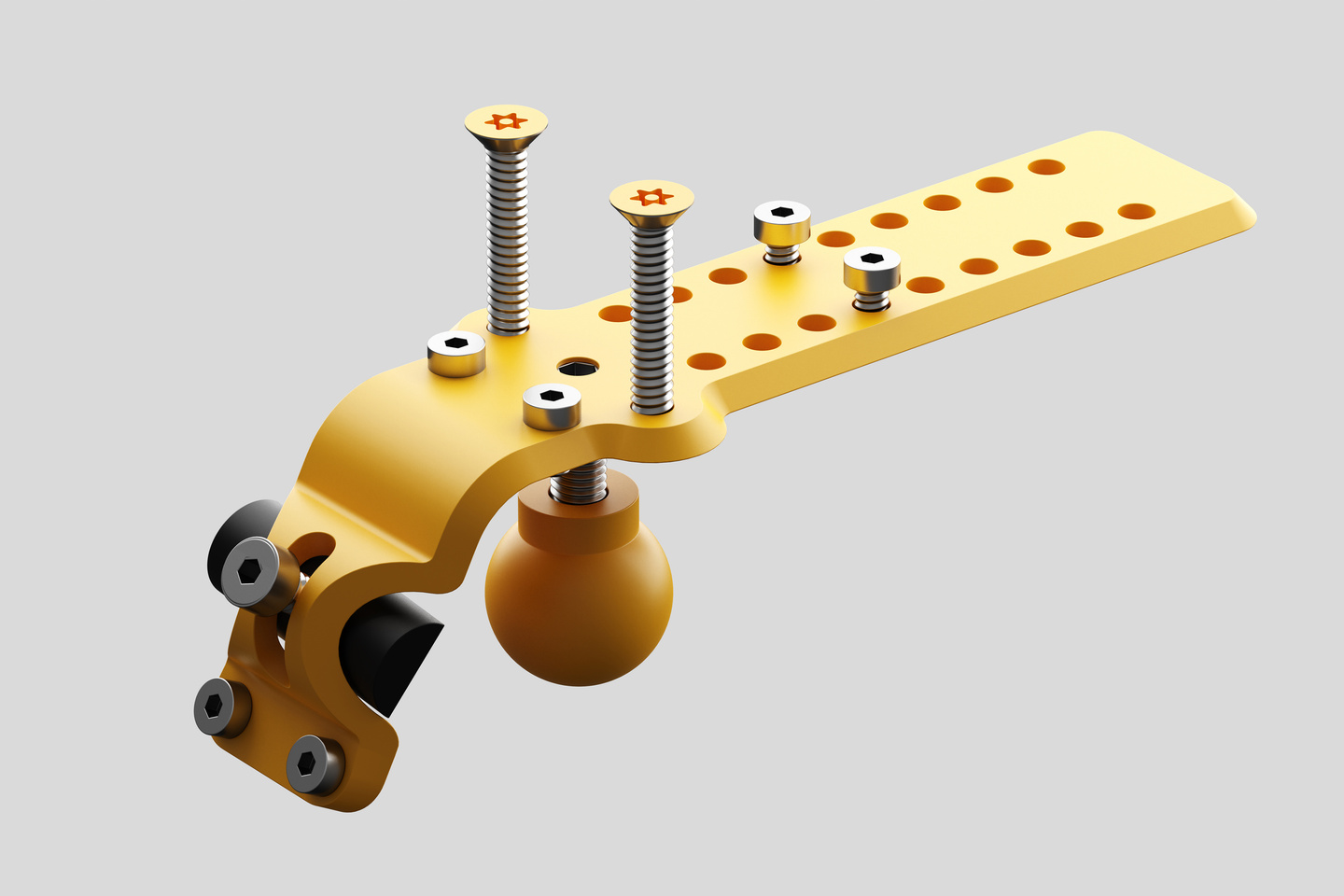 Exploded 3D view showing mounting brackets and components for taxi roof rack